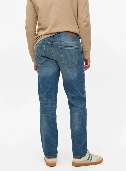 Mid Denim Straight Leg Jeans 30R