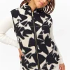 Monochrome Print Fleece Gilet L