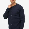 Navy Button Through Polo Jumper XL