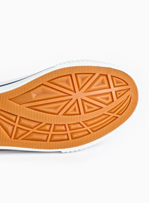 Navy Eyelet Canvas Lace Trainers 5