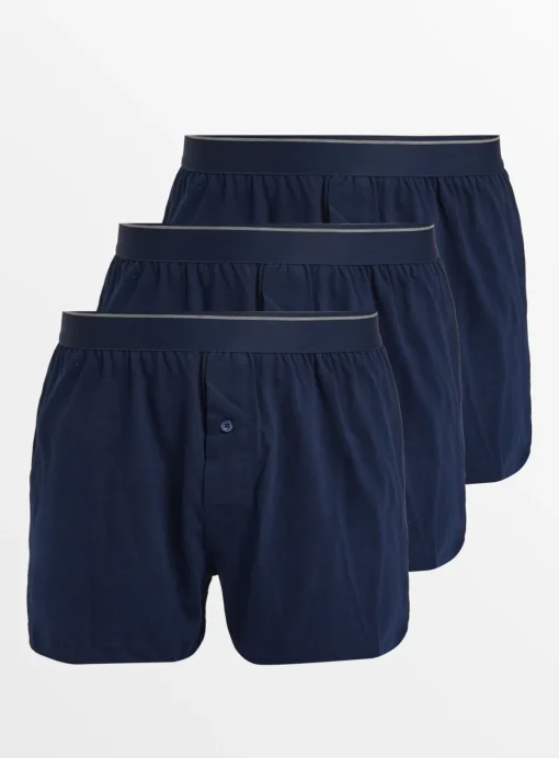 Navy Jersey Boxers 3 Pack XXL