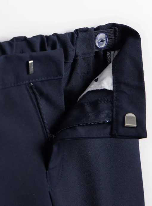 Navy Longer Leg Extendable Hem Trousers 2 Pack 5 years