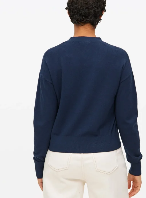 Navy Soft Touch V Neck Cardigan 8