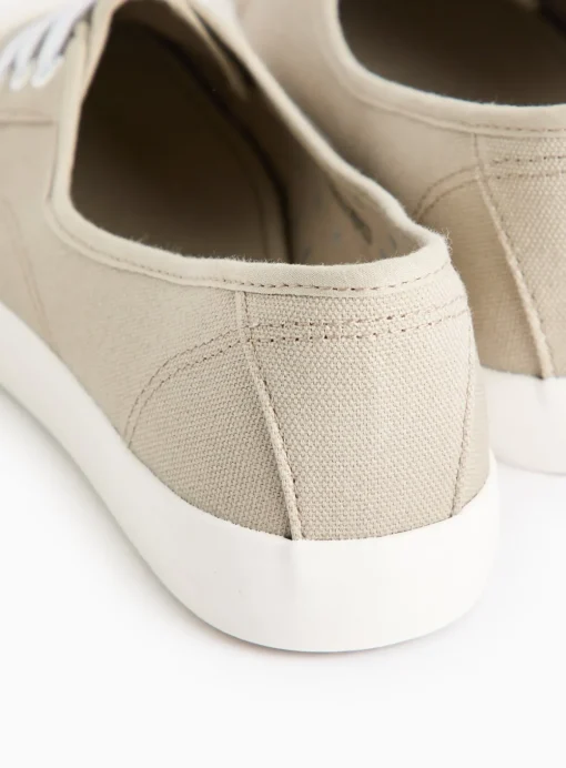 Neutral Low Lace Canvas Trainers 8