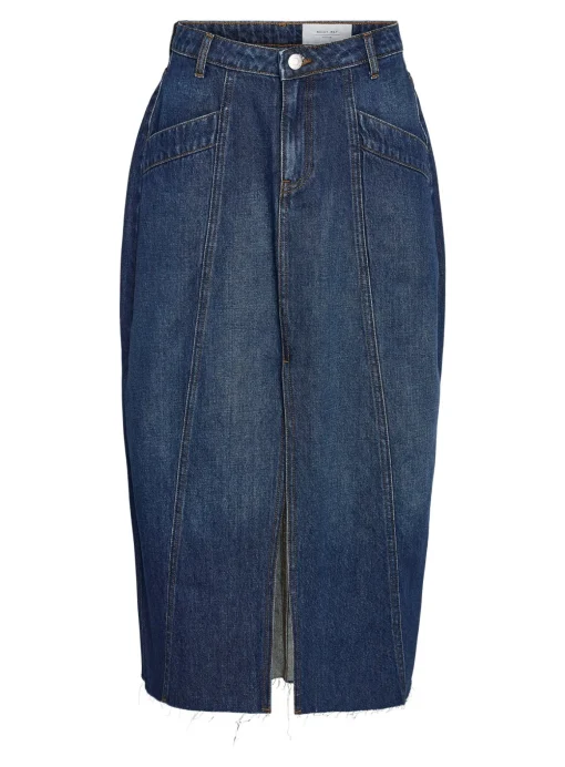 NOISY MAY Denim Skirt With Back Slit S/UK8