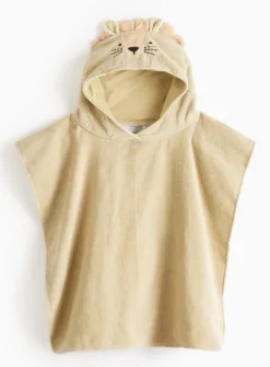 Novelty Lion Hooded Towel Poncho One Size