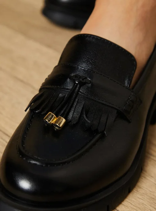 OASIS Leather Brooke Tassel Detail Chunky Loafer 4