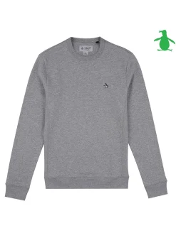 ORIGINAL PENGUIN Crew Neck Sticker Pete Sweatshirt Grey XS
