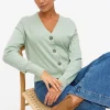 Pale Green Soft Touch V Neck Cardigan 18
