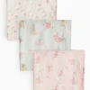 Peter Rabbit Floral Muslin Cloths 3 Pack One Size