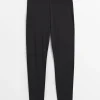 PETITE Black Modal Blend Leggings L