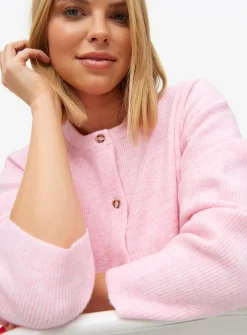 Pink Cosy Ribbed Boxy Cardigan 14