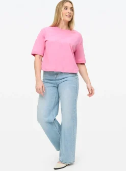 Pink Crew Neck Boxy T-Shirt XL