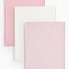 Pink Dribble Cloths 3 Pack One Size