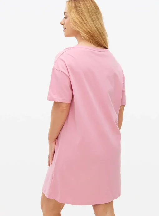 Pink Morning Slogan Nightdress XS