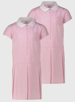 Pink Sporty Gingham Dress 2 Pack 3 years