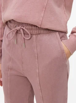 Pink Washed Co-ord Wide Leg Joggers L