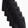 Plain Black Trunks 5 Pack 8-9 years