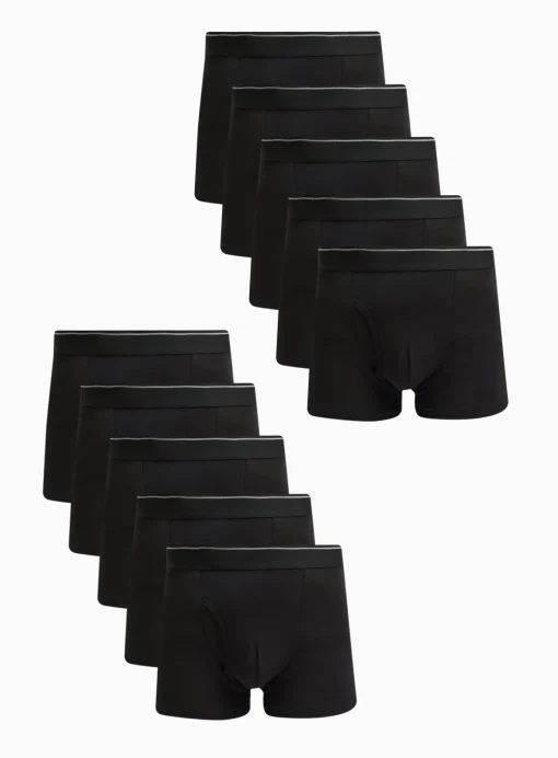 Plain Black Trunks 10 Pack XL
