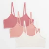 Plain Pink Strappy Crop Tops 3 Pack 8-9 years