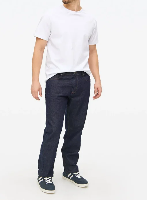 Raw Rinse Straight Leg Denim Jeans 34R