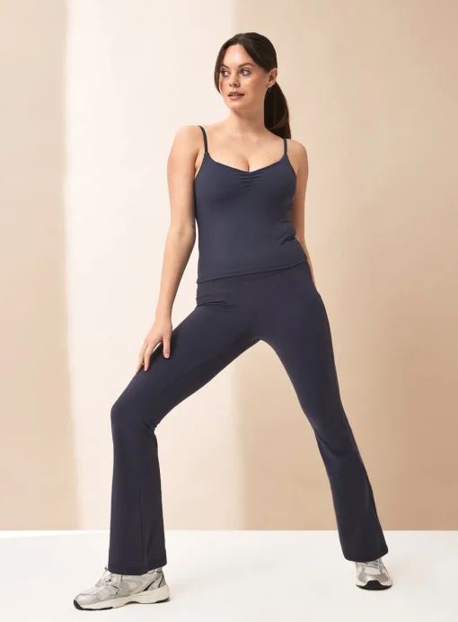 REAKTIV Blue Soft Touch Yoga Ruched Detail Vest XS