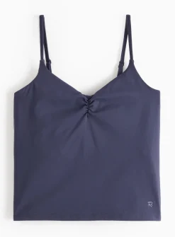 REAKTIV Blue Soft Touch Yoga Ruched Detail Vest XS