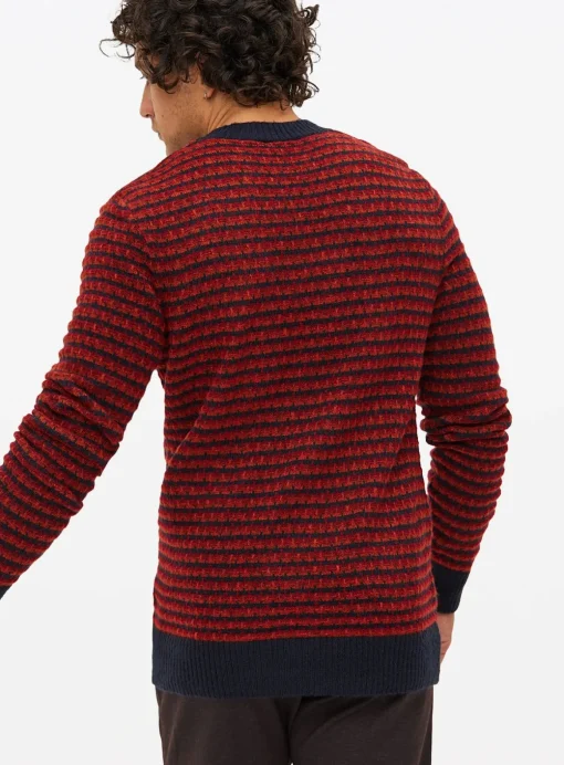 Red Brick Stitch Crew Neck Jumper L