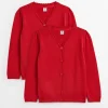 Red Scalloped Cardigan 2 Pack 4 years