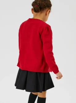 Red Scalloped Cardigan 2 Pack 4 years