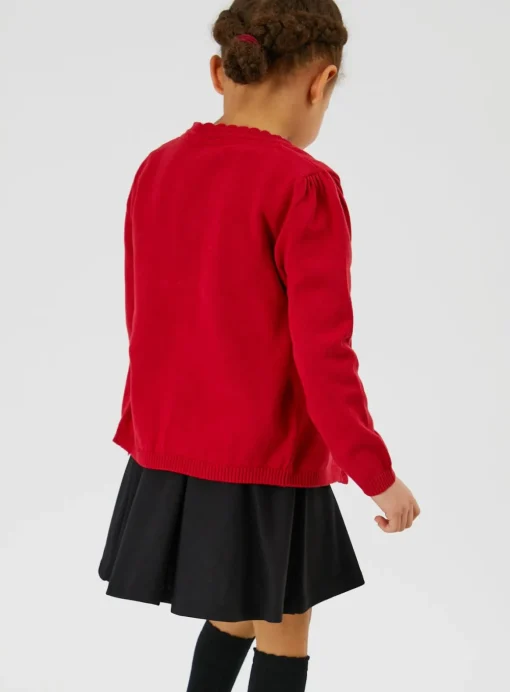 Red Scalloped Cardigan 2 Pack 4 years