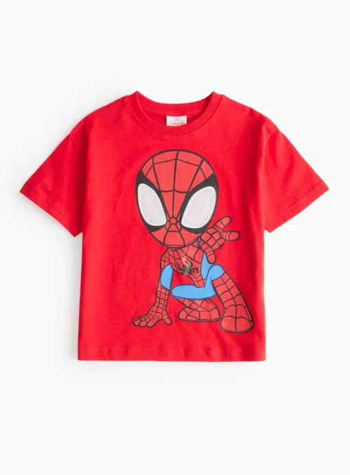 Red Spidey Character Print T-Shirt 1-2 years