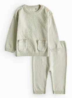 Sage Green Knitted Jumper & Leggings Set 18-24 months