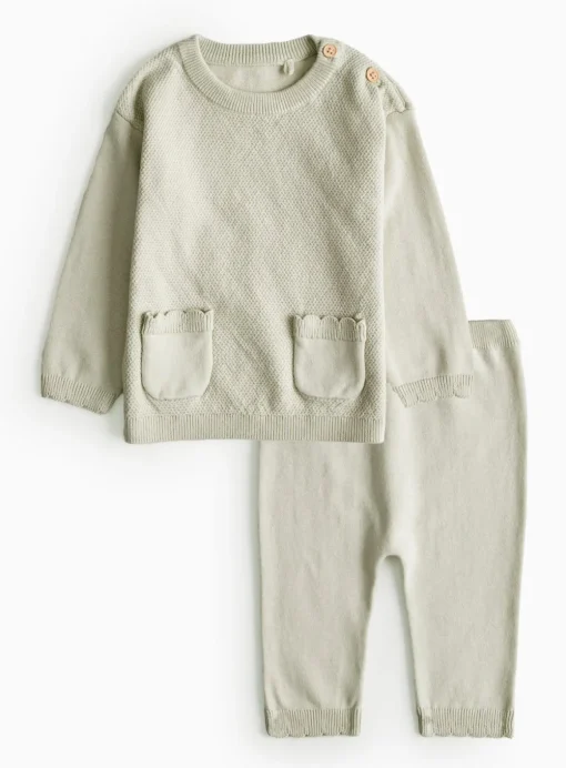 Sage Green Knitted Jumper & Leggings Set 18-24 months