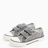 Silver Sparkle Twin Strap Trainers 11 Infant