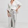 SIMPLY BE Pu Maxi With Front Split 28