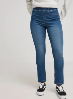 SIMPLY BE Slim Pull On Jegging Mid Wash 12