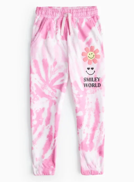 SmileyWorld Pink Tie Dye Joggers 13 years