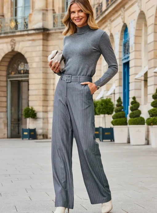 SOSANDAR Pinstripe Trouser 18