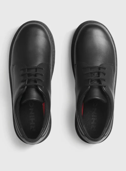 START-RITE Glitch Black Leather Lace Up School Shoes 5.5
