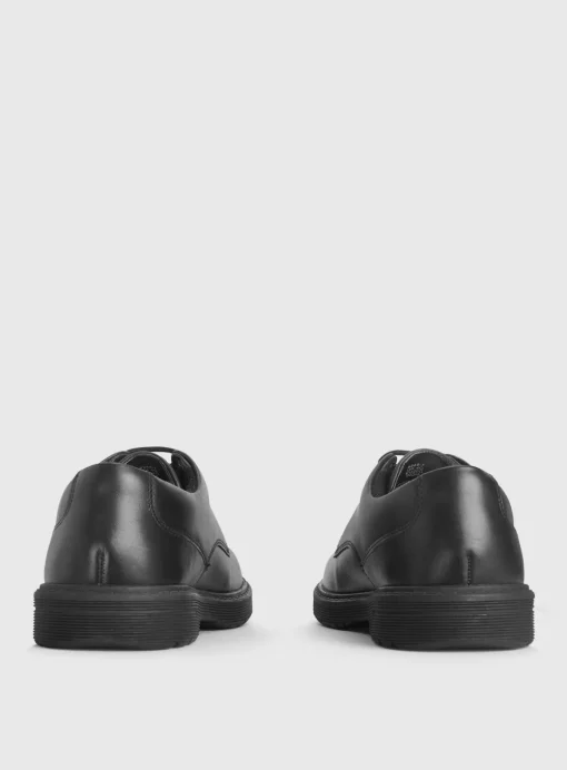 START-RITE Glitch Black Leather Lace Up School Shoes 5.5