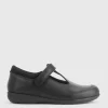 START-RITE Globe Black Leather Dual Fit T Bar School Shoes 11 Infant