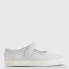 START-RITE Lemonade Silver Glitter Mary Jane Canvas Shoes 8 Infant