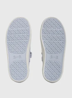 START-RITE Lemonade Silver Glitter Mary Jane Canvas Shoes 8 Infant