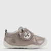 START-RITE Wild Fawn Taupe Patent Leather Pre Walker Shoes 5 Infant