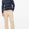 Stone Straight Leg Canvas Trousers 36S