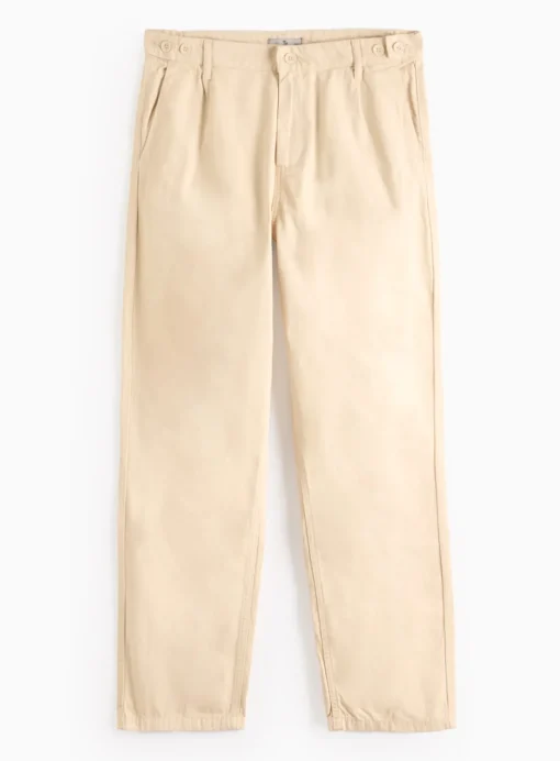 Stone Straight Leg Canvas Trousers 36S