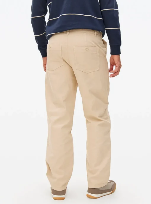 Stone Straight Leg Canvas Trousers 36S