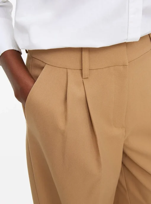 Stone Ultra Wide Leg Tailored Trousers 12S