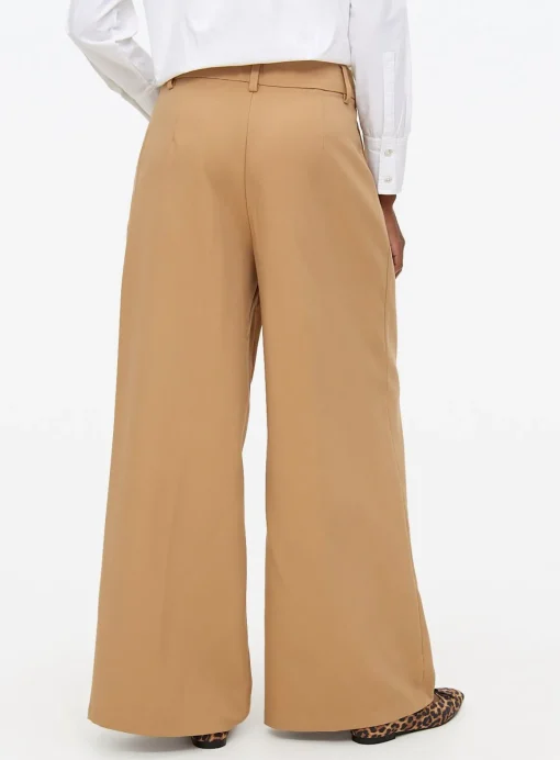 Stone Ultra Wide Leg Tailored Trousers 12S